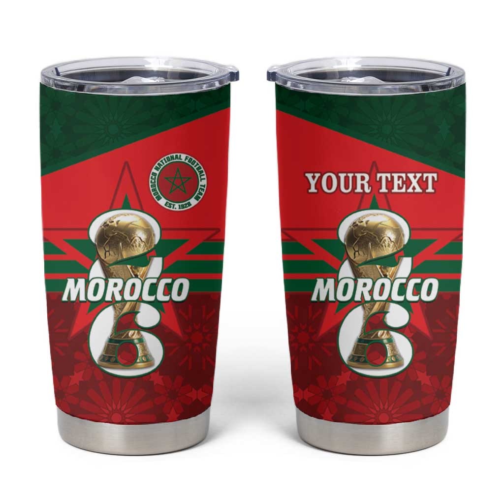 Personalized Morocco Football Tumbler Cup 2026 Come On Atlas Lions - Wonder Print Shop