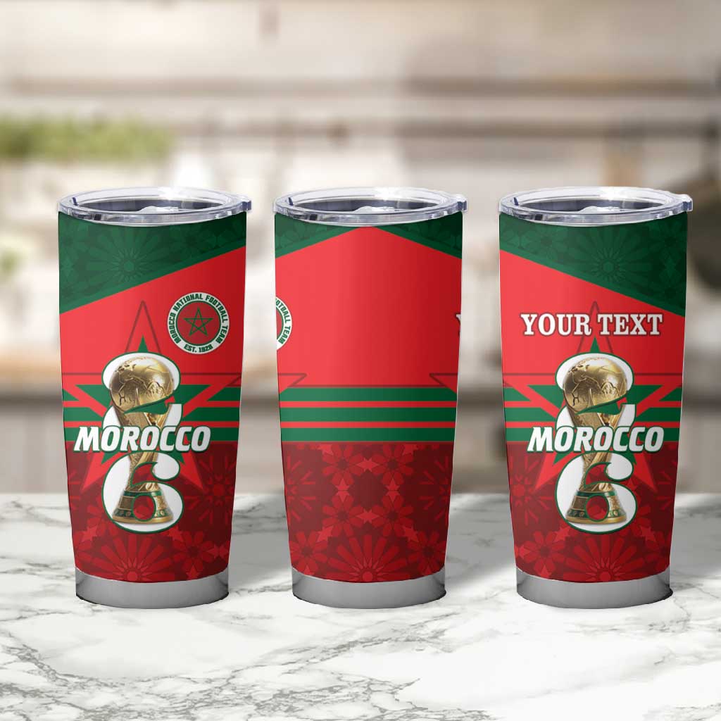 Personalized Morocco Football Tumbler Cup 2026 Come On Atlas Lions - Wonder Print Shop