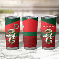 Personalized Morocco Football Tumbler Cup 2026 Come On Atlas Lions - Wonder Print Shop
