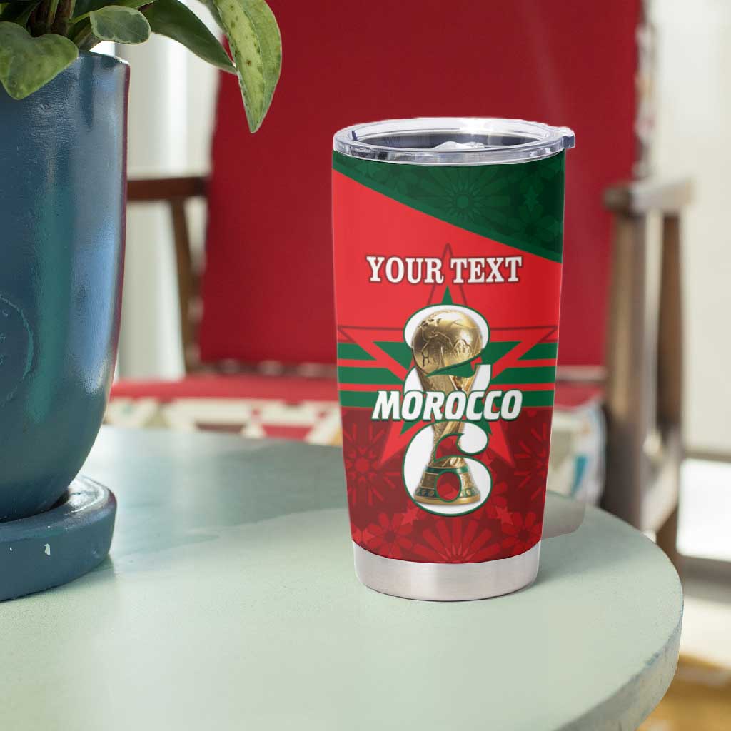 Personalized Morocco Football Tumbler Cup 2026 Come On Atlas Lions - Wonder Print Shop