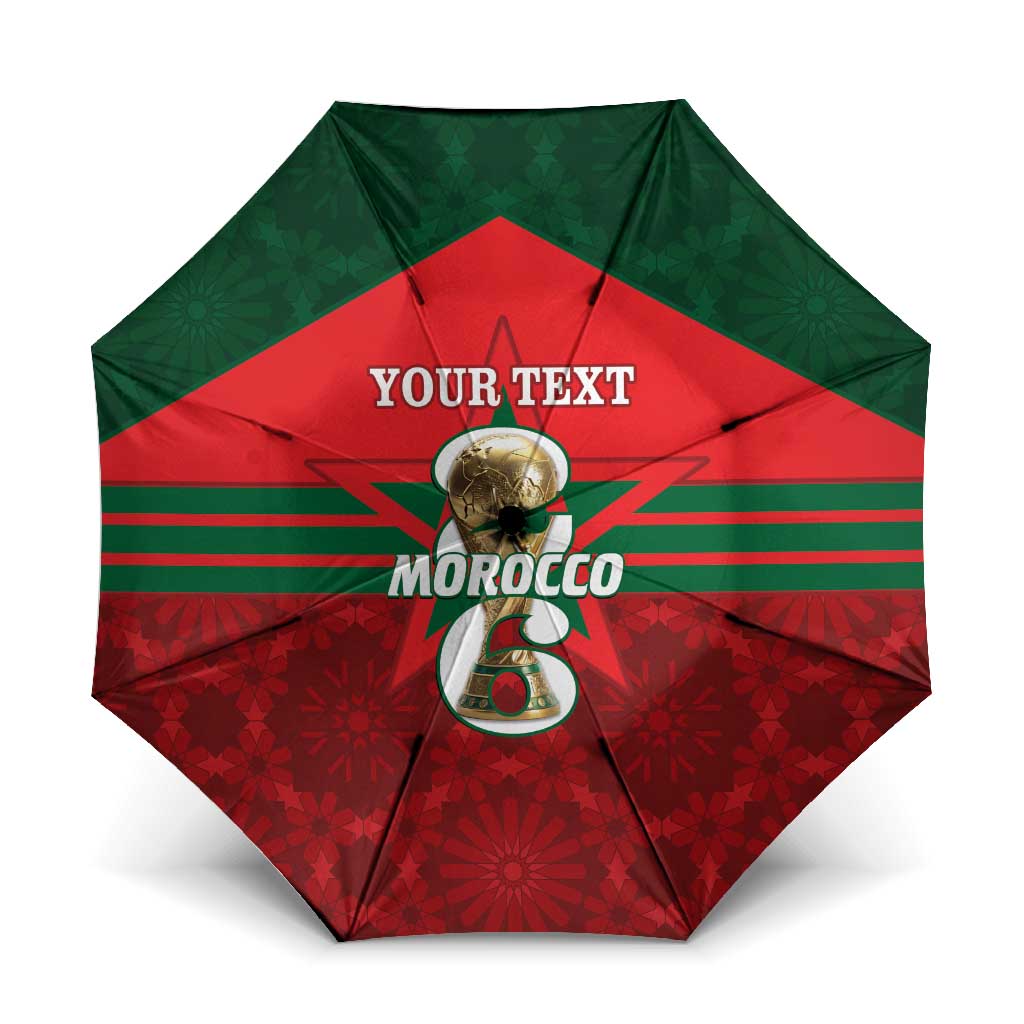 Personalized Morocco Football Umbrella 2026 Come On Atlas Lions - Wonder Print Shop