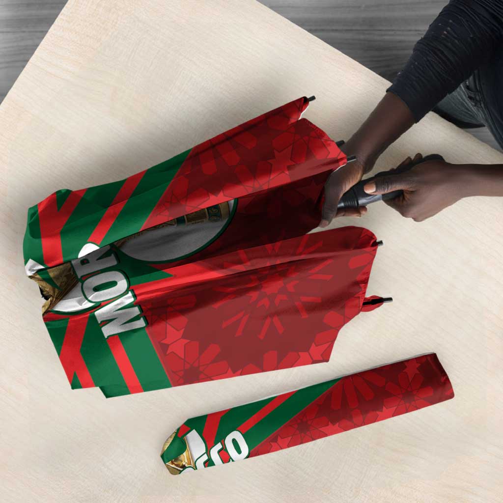 Personalized Morocco Football Umbrella 2026 Come On Atlas Lions - Wonder Print Shop