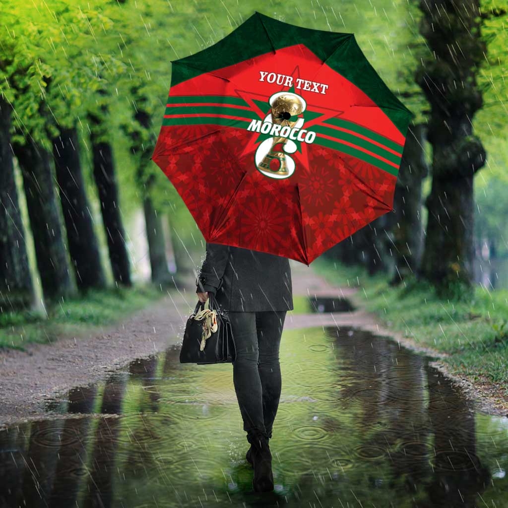 Personalized Morocco Football Umbrella 2026 Come On Atlas Lions - Wonder Print Shop