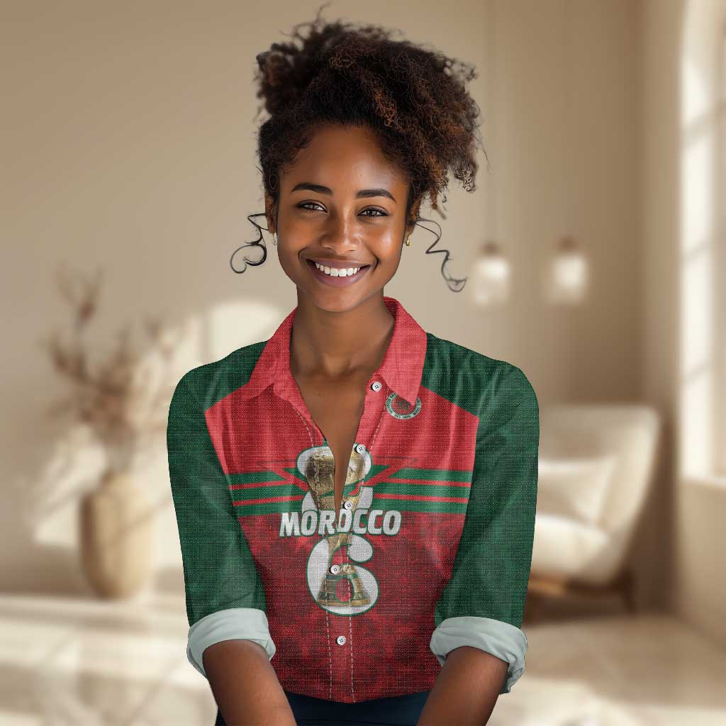 Personalized Morocco Football Women Casual Shirt 2026 Come On Atlas Lions - Wonder Print Shop
