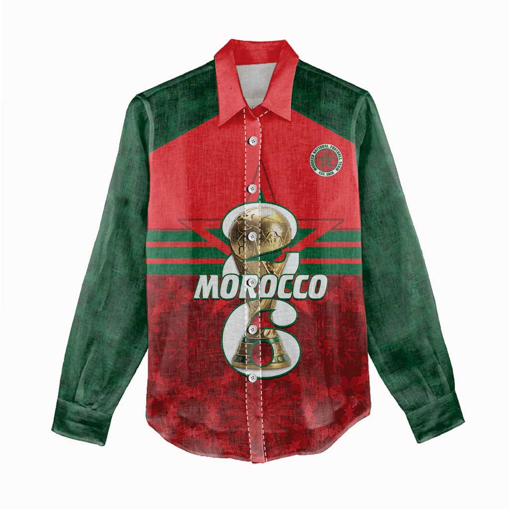 Personalized Morocco Football Women Casual Shirt 2026 Come On Atlas Lions - Wonder Print Shop