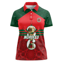 Personalized Morocco Football Women Polo Shirt 2026 Come On Atlas Lions LT14