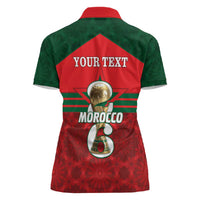 Personalized Morocco Football Women Polo Shirt 2026 Come On Atlas Lions LT14