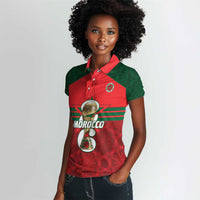 Personalized Morocco Football Women Polo Shirt 2026 Come On Atlas Lions LT14