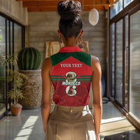 Personalized Morocco Football Women Sleeveless Polo Shirt 2026 Come On Atlas Lions - Wonder Print Shop