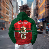 Personalized Morocco Football Zip Hoodie 2026 Come On Atlas Lions - Wonder Print Shop