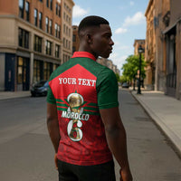 Personalized Morocco Football Zipper Polo Shirt 2026 Come On Atlas Lions - Wonder Print Shop