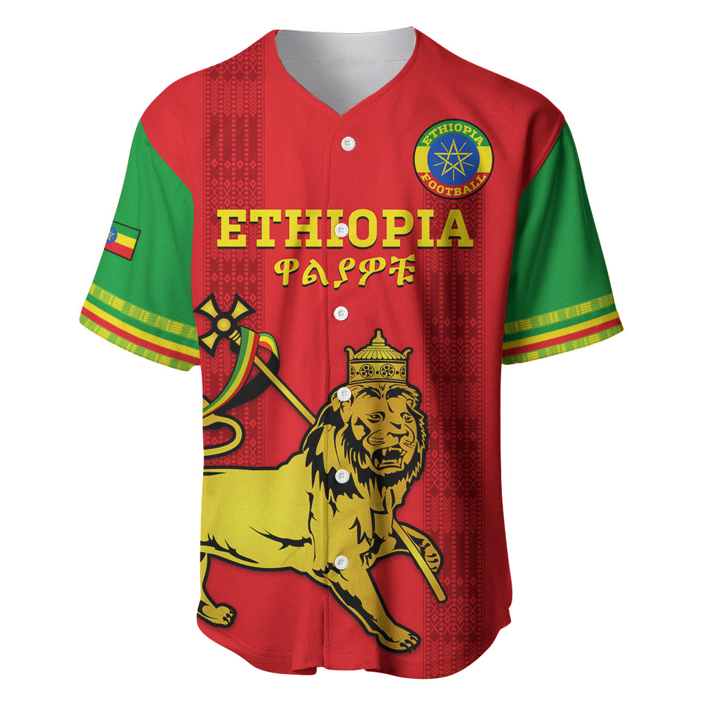 Custom Ethiopia Football Baseball Jersey 2024 Go Champions Walia Ibex - Wonder Print Shop
