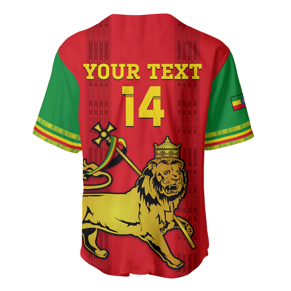 Custom Ethiopia Football Baseball Jersey 2024 Go Champions Walia Ibex - Wonder Print Shop