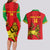 Custom Ethiopia Football Couples Matching Long Sleeve Bodycon Dress and Hawaiian Shirt 2024 Go Champions Walia Ibex
