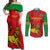 Custom Ethiopia Football Couples Matching Off Shoulder Maxi Dress and Long Sleeve Button Shirt 2024 Go Champions Walia Ibex