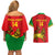 Custom Ethiopia Football Couples Matching Off Shoulder Short Dress and Hawaiian Shirt 2024 Go Champions Walia Ibex