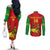 Custom Ethiopia Football Couples Matching Off The Shoulder Long Sleeve Dress and Long Sleeve Button Shirt 2024 Go Champions Walia Ibex
