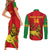 Custom Ethiopia Football Couples Matching Short Sleeve Bodycon Dress and Long Sleeve Button Shirt 2024 Go Champions Walia Ibex