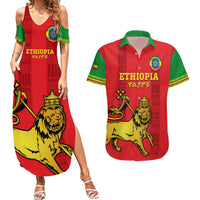 Custom Ethiopia Football Couples Matching Summer Maxi Dress and Hawaiian Shirt 2024 Go Champions Walia Ibex - Wonder Print Shop