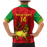 Custom Ethiopia Football Family Matching Mermaid Dress and Hawaiian Shirt 2024 Go Champions Walia Ibex - Wonder Print Shop