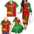 Custom Ethiopia Football Family Matching Off Shoulder Long Sleeve Dress and Hawaiian Shirt 2024 Go Champions Walia Ibex - Wonder Print Shop