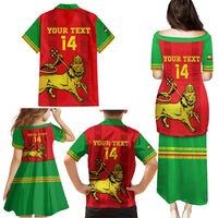 Custom Ethiopia Football Family Matching Puletasi and Hawaiian Shirt 2024 Go Champions Walia Ibex - Wonder Print Shop