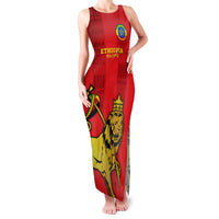 Custom Ethiopia Football Family Matching Tank Maxi Dress and Hawaiian Shirt 2024 Go Champions Walia Ibex - Wonder Print Shop