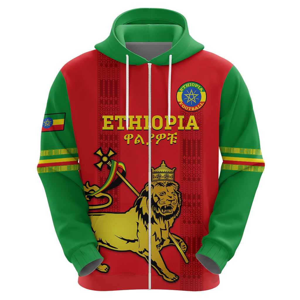 Custom Ethiopia Football Hoodie 2024 Go Champions Walia Ibex - Wonder Print Shop