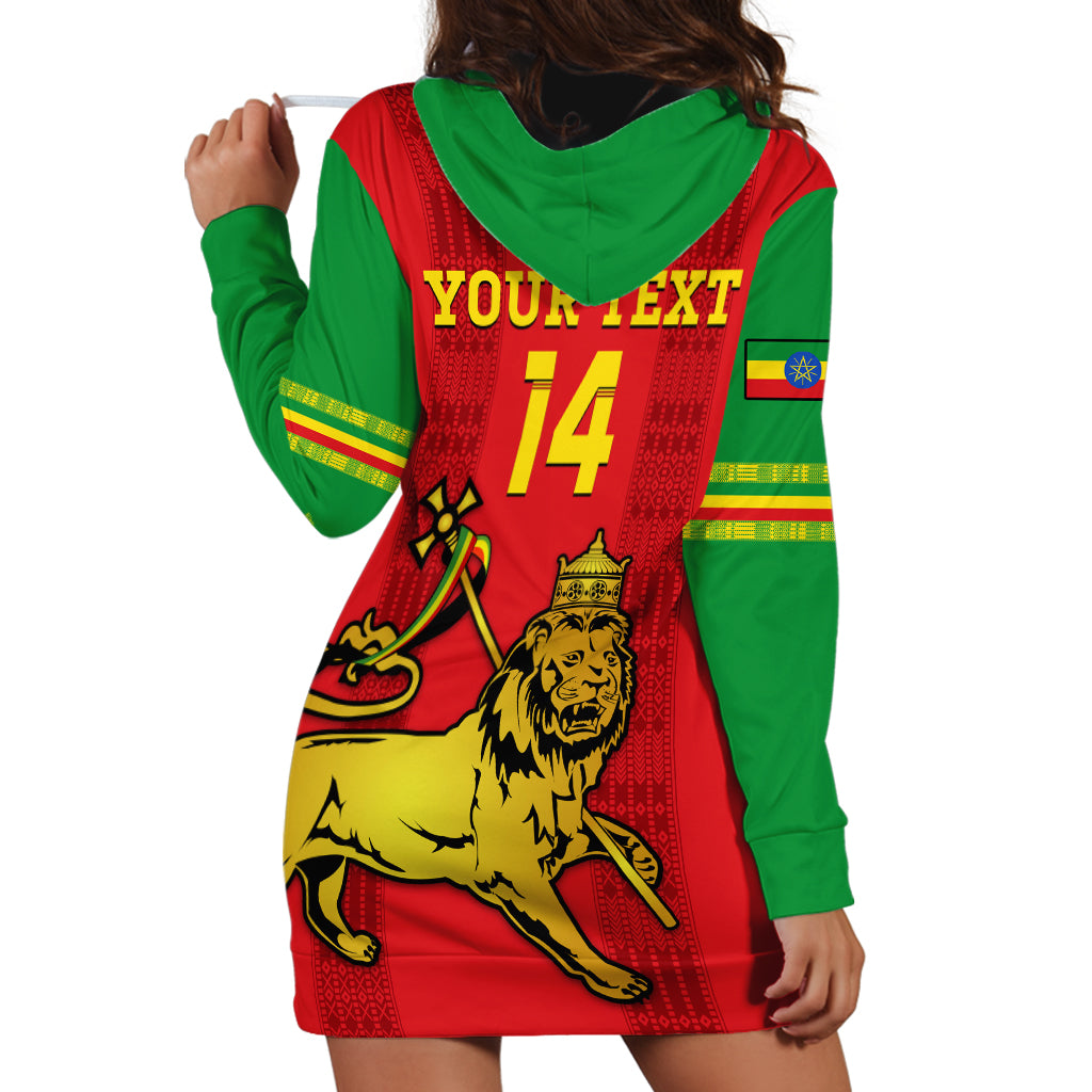 Custom Ethiopia Football Hoodie Dress 2024 Go Champions Walia Ibex - Wonder Print Shop