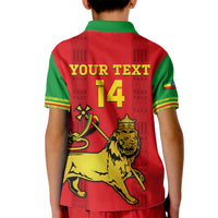 Custom Ethiopia Football Kid Polo Shirt 2024 Go Champions Walia Ibex - Wonder Print Shop