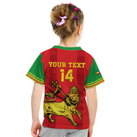 Custom Ethiopia Football Kid T Shirt 2024 Go Champions Walia Ibex - Wonder Print Shop