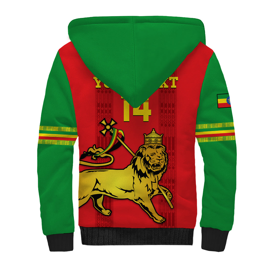 Custom Ethiopia Football Sherpa Hoodie 2024 Go Champions Walia Ibex - Wonder Print Shop