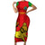 Custom Ethiopia Football Short Sleeve Bodycon Dress 2024 Go Champions Walia Ibex