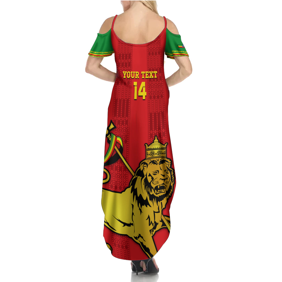 Custom Ethiopia Football Summer Maxi Dress 2024 Go Champions Walia Ibex - Wonder Print Shop