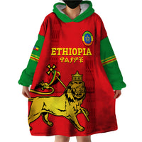 Custom Ethiopia Football Wearable Blanket Hoodie 2024 Go Champions Walia Ibex - Wonder Print Shop