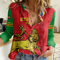 Custom Ethiopia Football Women Casual Shirt 2024 Go Champions Walia Ibex - Wonder Print Shop