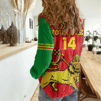 Custom Ethiopia Football Women Casual Shirt 2024 Go Champions Walia Ibex - Wonder Print Shop