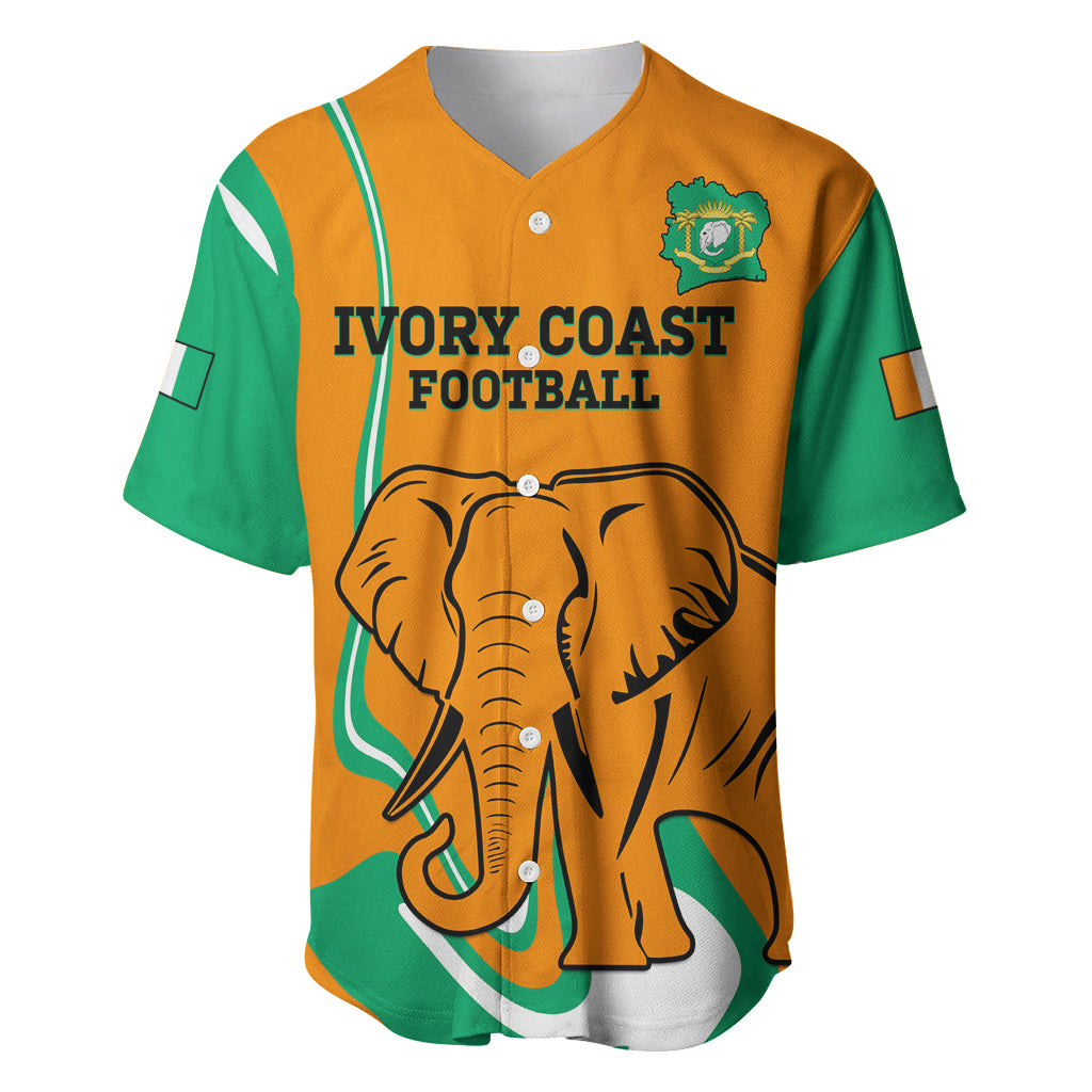 Custom Ivory Coast Football Baseball Jersey 2024 Go Champions Les Elephants - Wonder Print Shop