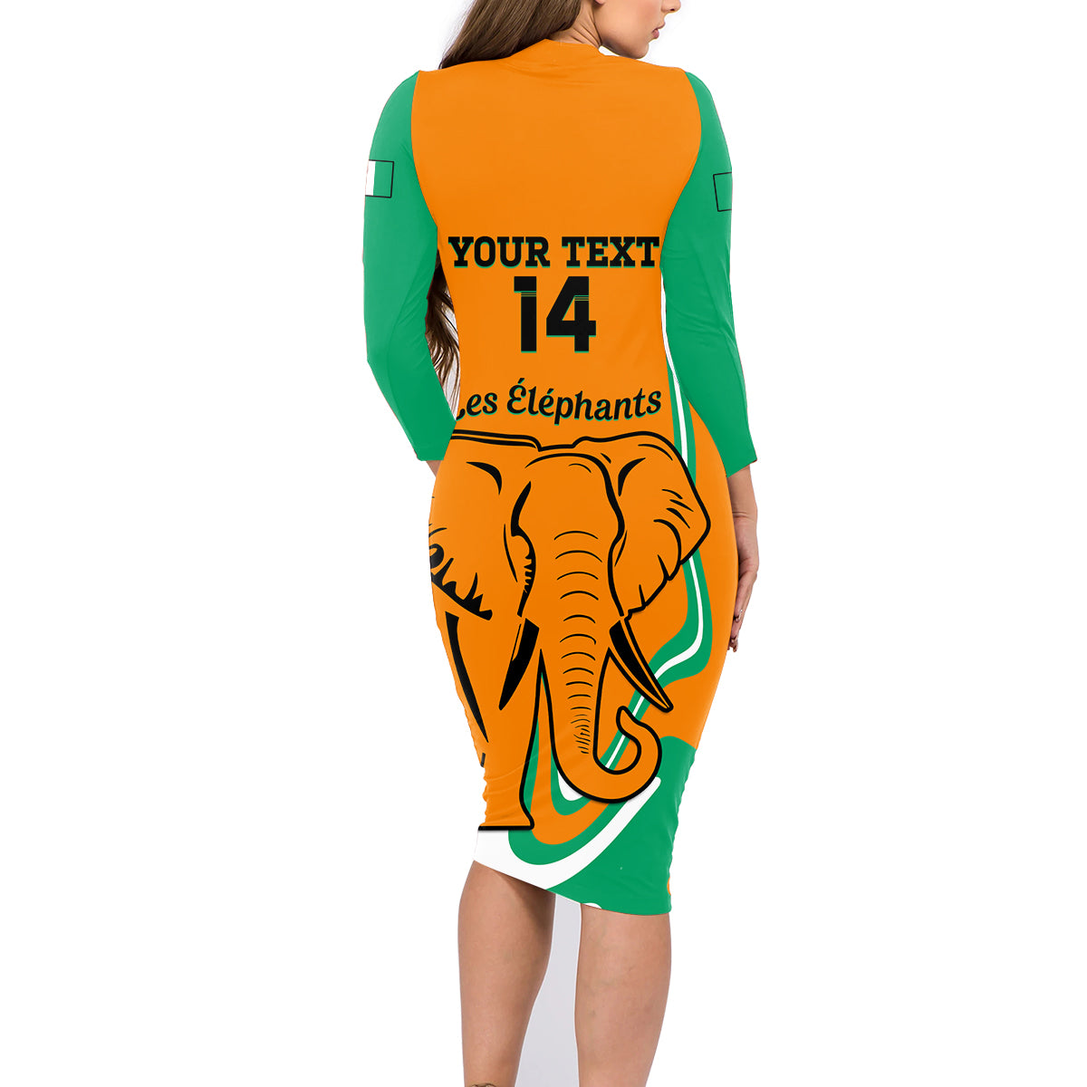 Custom Ivory Coast Football Family Matching Long Sleeve Bodycon Dress and Hawaiian Shirt 2024 Go Champions Les Elephants - Wonder Print Shop