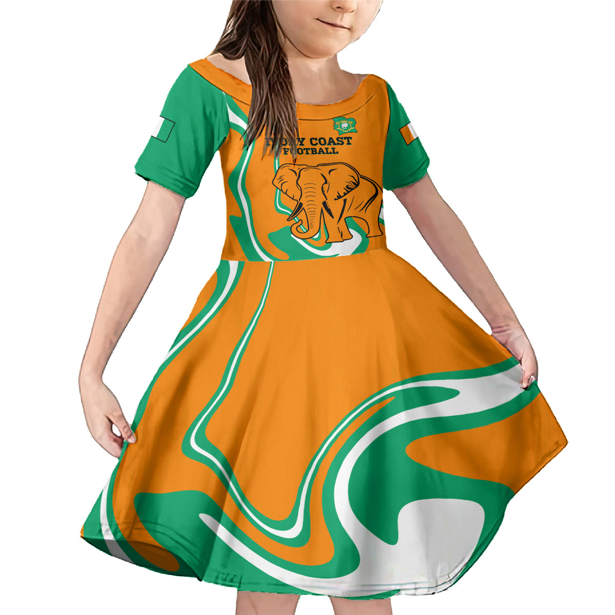 Custom Ivory Coast Football Family Matching Mermaid Dress and Hawaiian Shirt 2024 Go Champions Les Elephants - Wonder Print Shop