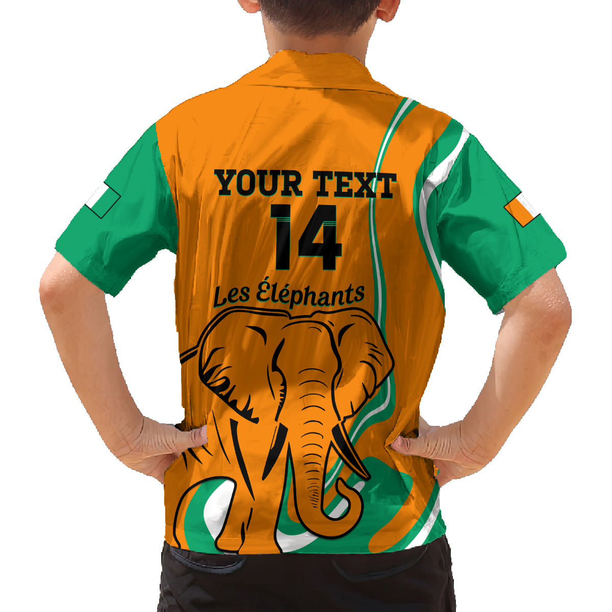 Custom Ivory Coast Football Family Matching Off Shoulder Long Sleeve Dress and Hawaiian Shirt 2024 Go Champions Les Elephants - Wonder Print Shop