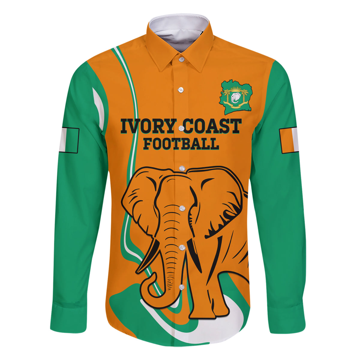 Custom Ivory Coast Football Family Matching Short Sleeve Bodycon Dress and Hawaiian Shirt 2024 Go Champions Les Elephants - Wonder Print Shop