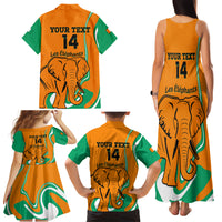Custom Ivory Coast Football Family Matching Tank Maxi Dress and Hawaiian Shirt 2024 Go Champions Les Elephants - Wonder Print Shop