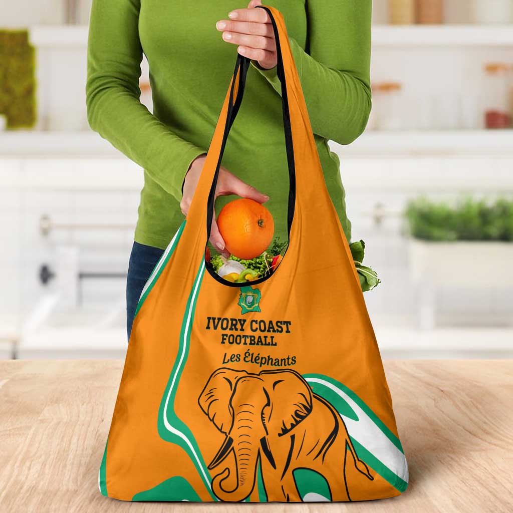 Ivory Coast Football Grocery Bag Go Champions Les Elephants