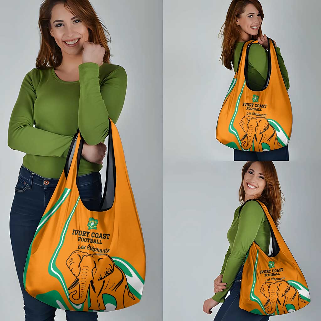 Ivory Coast Football Grocery Bag Go Champions Les Elephants