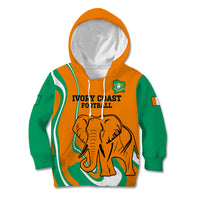 Custom Ivory Coast Football Kid Hoodie 2024 Go Champions Les Elephants - Wonder Print Shop