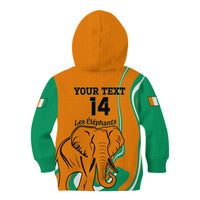 Custom Ivory Coast Football Kid Hoodie 2024 Go Champions Les Elephants - Wonder Print Shop