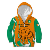 Custom Ivory Coast Football Kid Hoodie 2024 Go Champions Les Elephants - Wonder Print Shop