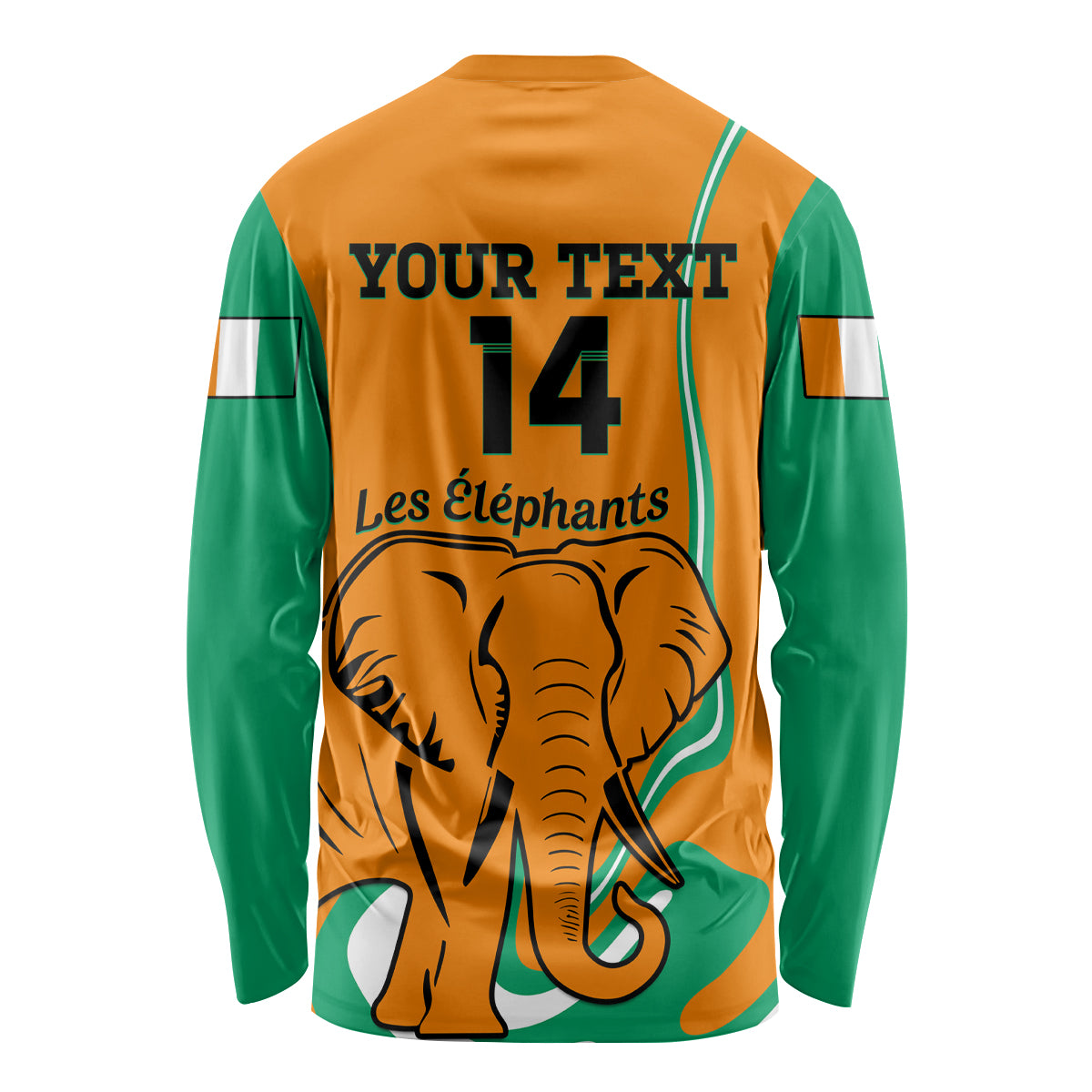 Custom Ivory Coast Football Long Sleeve Shirt 2024 Go Champions Les Elephants - Wonder Print Shop