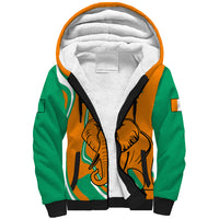Custom Ivory Coast Football Sherpa Hoodie 2024 Go Champions Les Elephants - Wonder Print Shop